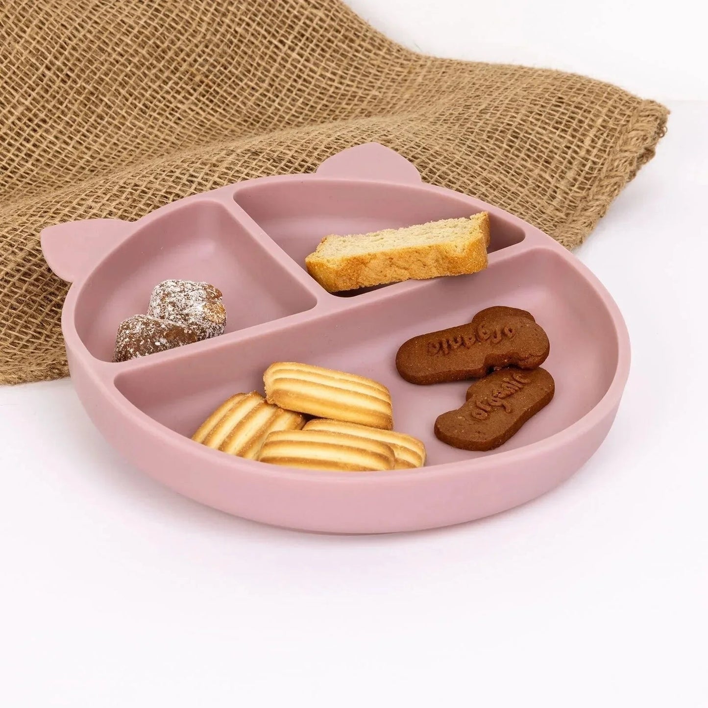 baby plus Silicone Suction Plate - Lilac - mezetto ebebek ebebek