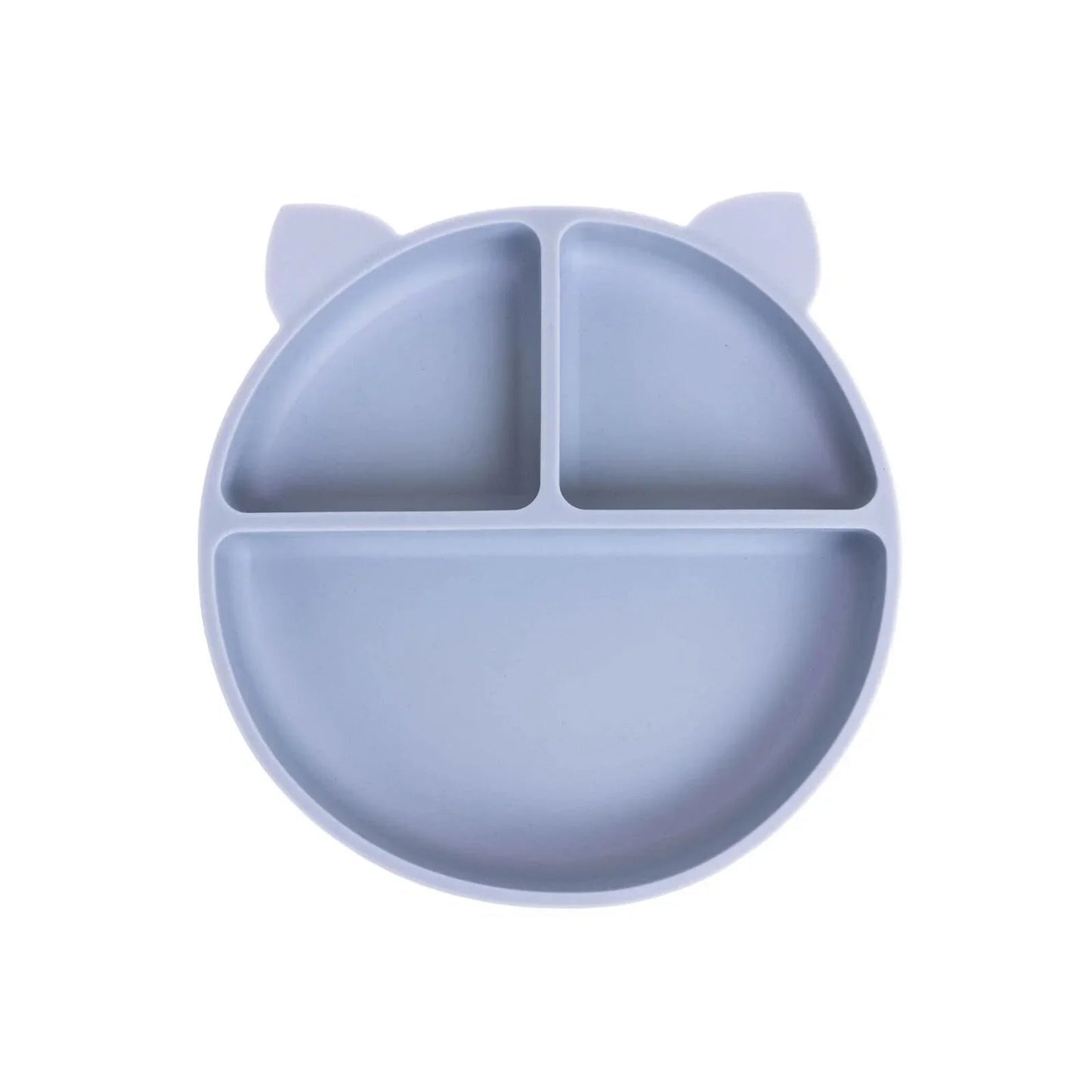 baby plus Silicone Suction Plate - Powder Blue - mezetto ebebek ebebek