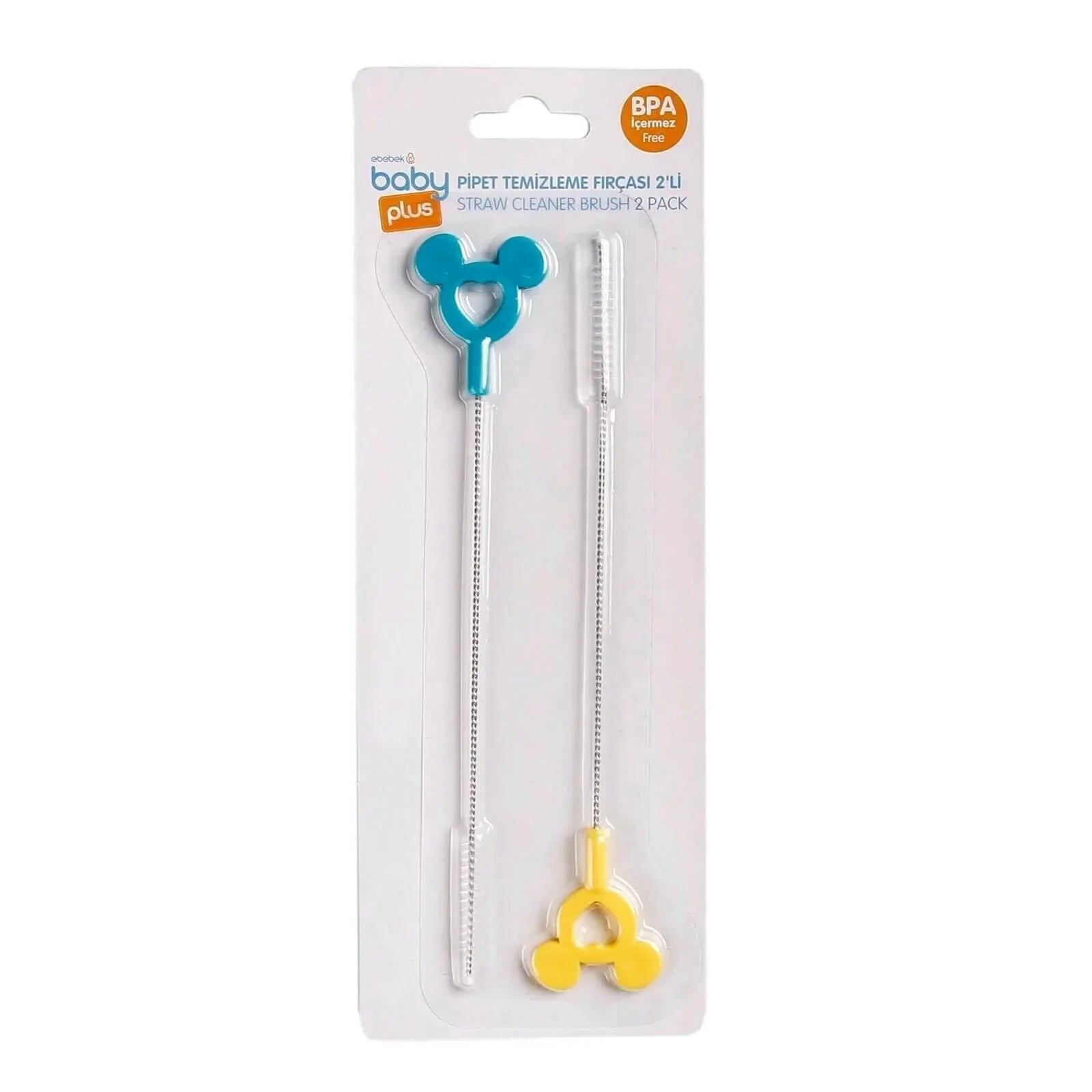 baby plus Straw Cleaner Brush 2 pcs - mezetto ebebek ebebek