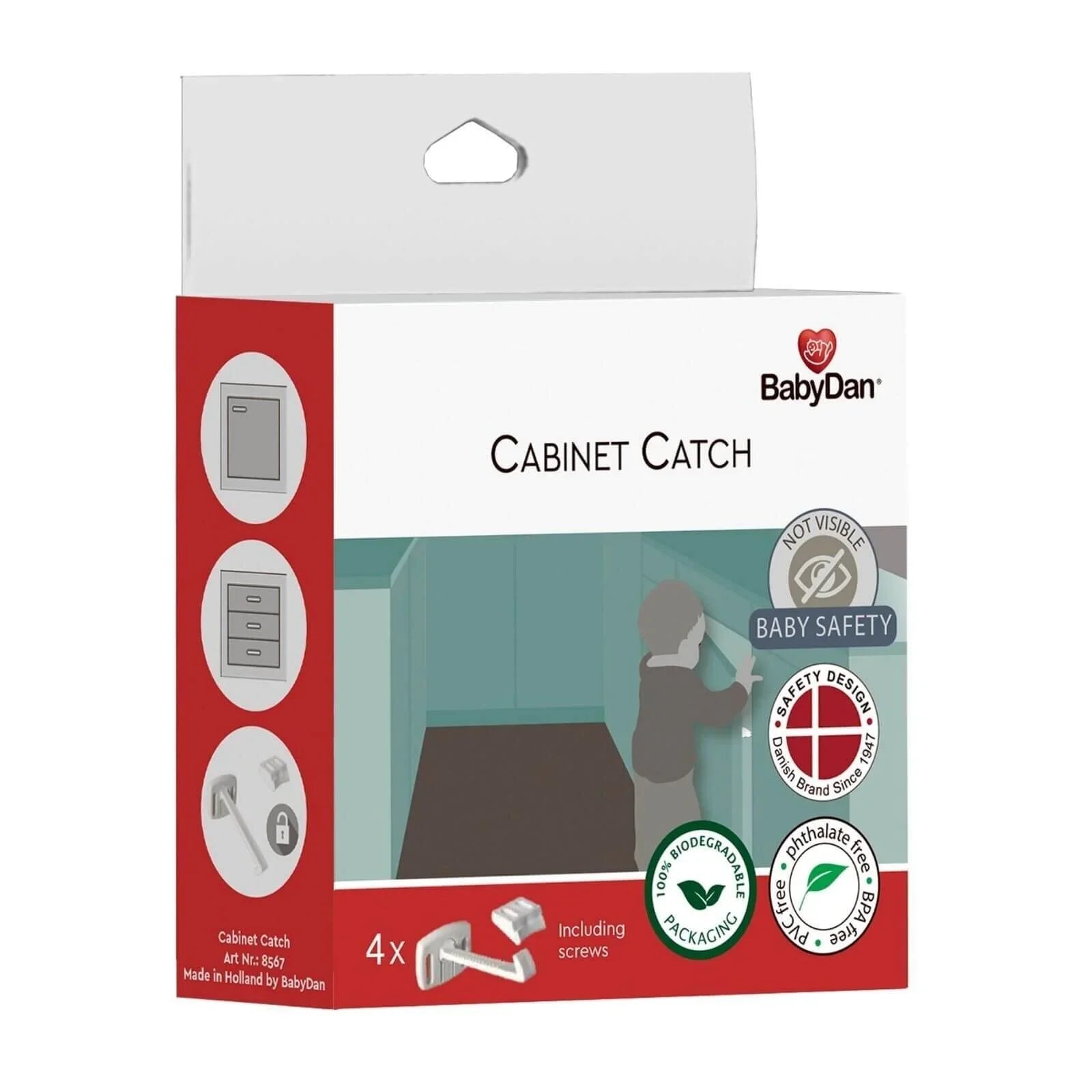 BabyDan Cupboard & Drawer Locks, Pack of 4 - mezetto ebebek ebebek