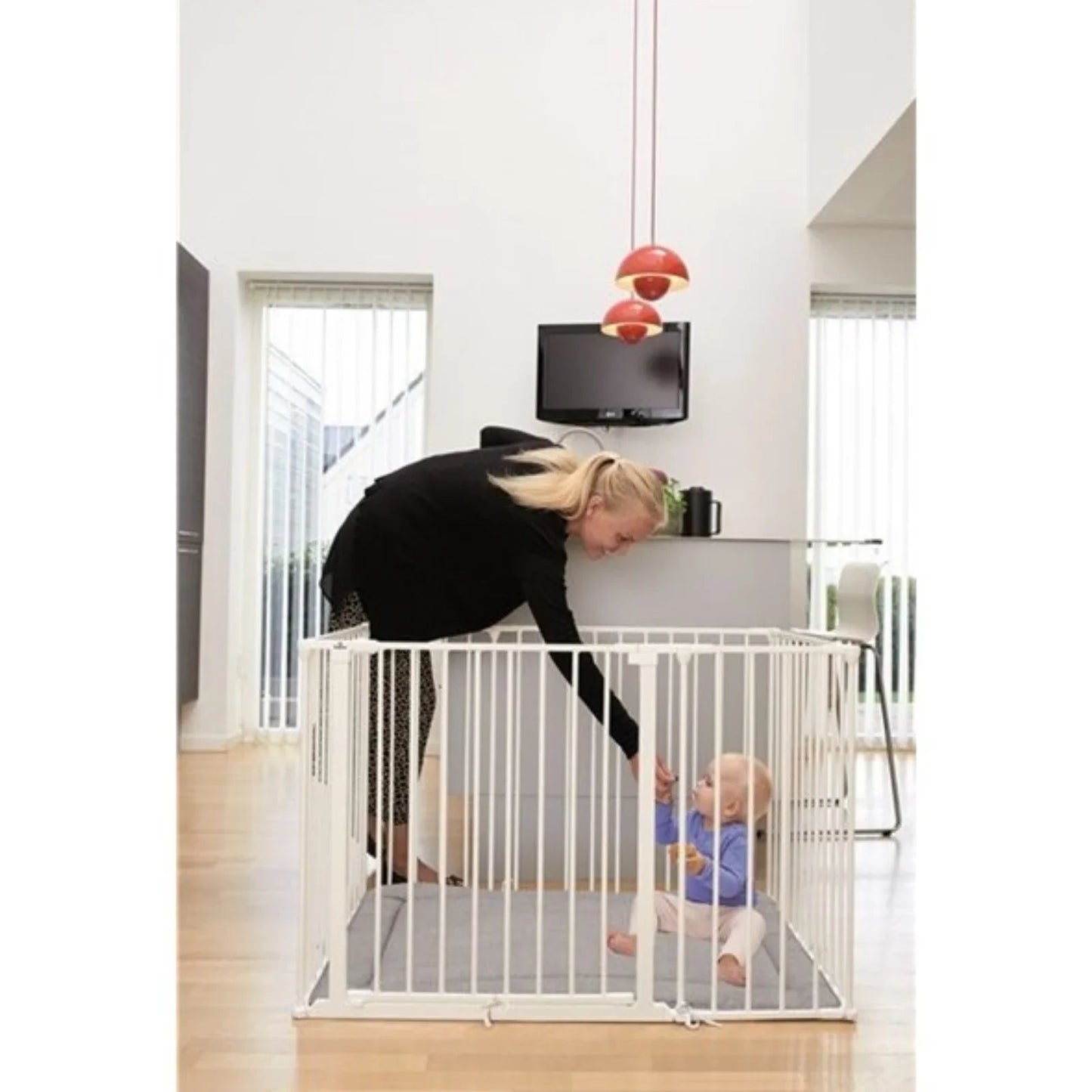BabyDan Olaf Rectangle Playpen White - mezetto ebebek ebebek