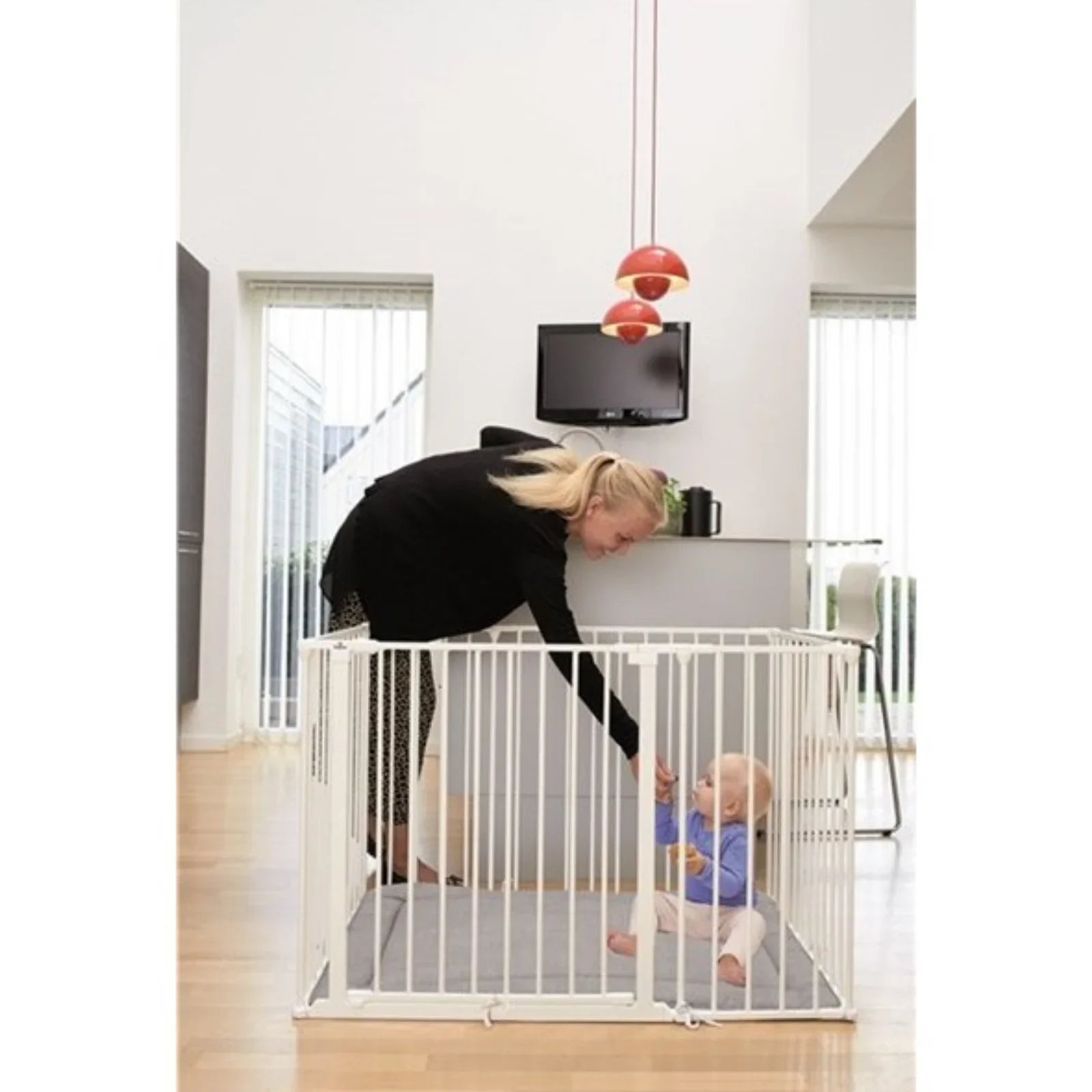 BabyDan Olaf Rectangle Playpen White - mezetto ebebek ebebek
