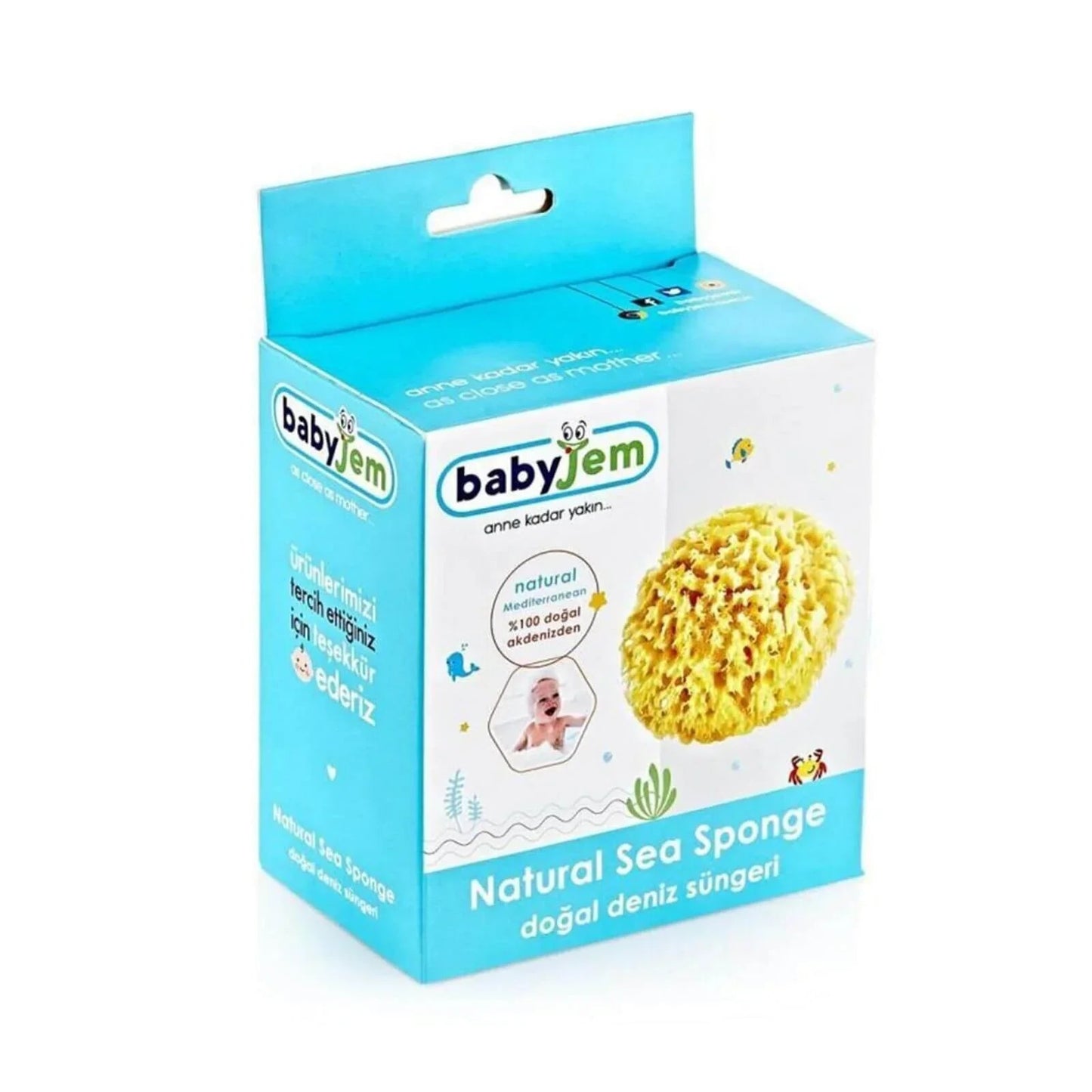 Babyjem Natural Sea Bath Sponge - mezetto ebebek ebebek