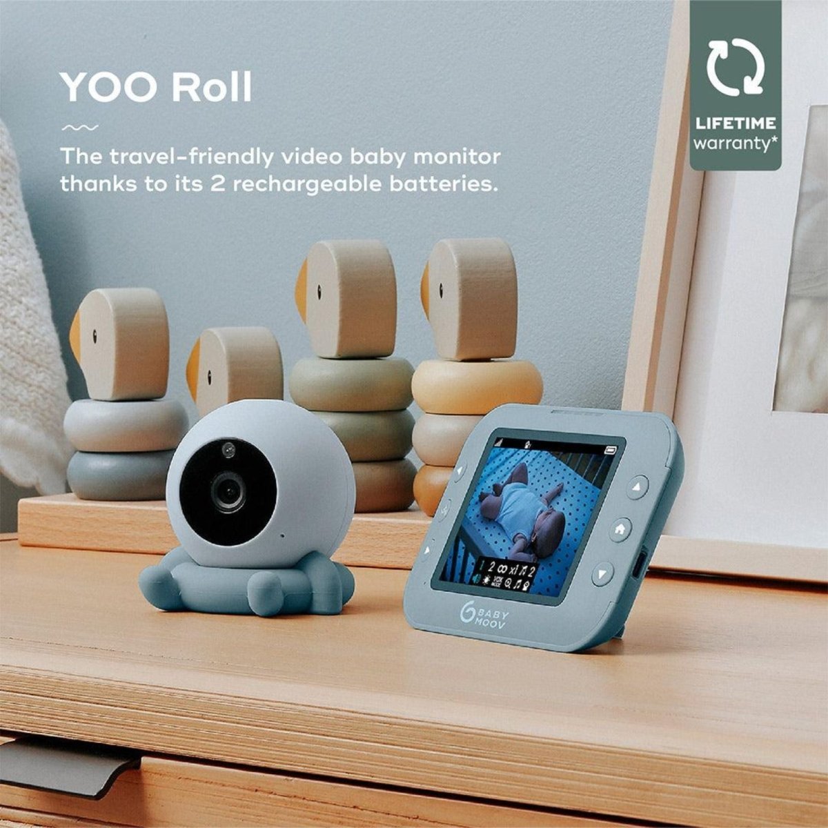 Babymoov Babyphone Yoo Roll Twin Bundle - 2 Camera - mezetto ebebek ebebek