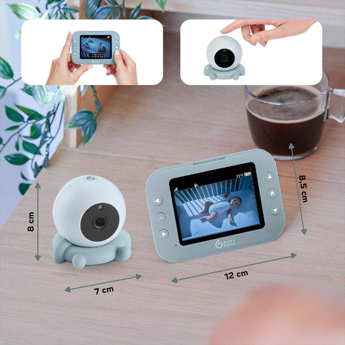 Babymoov Babyphone Yoo Roll Twin Bundle - 2 Camera - mezetto ebebek ebebek