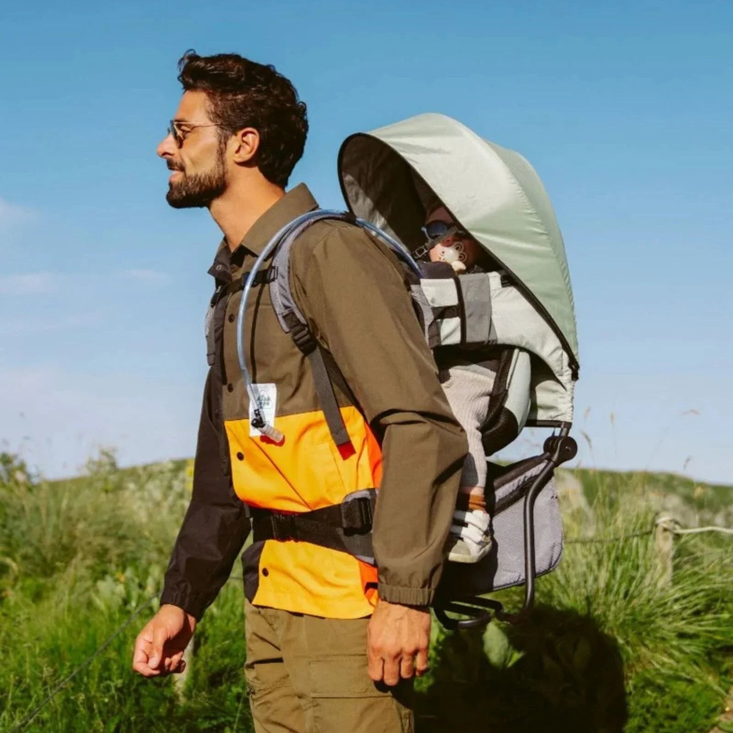 Babymoov Moov & Hike Baby Carrier - Sage Green - mezetto ebebek ebebek