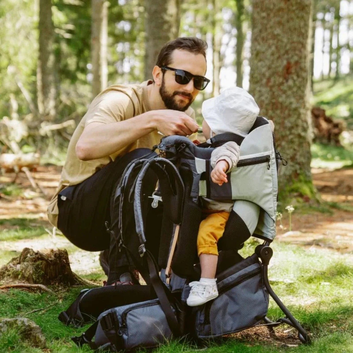 Babymoov Moov & Hike Baby Carrier - Sage Green - mezetto ebebek ebebek