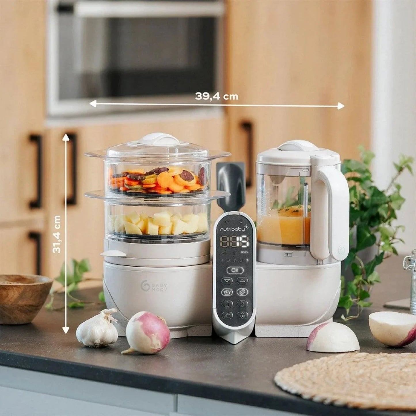 Babymoov Nutribaby (+) 6 - in - 1 Baby Food Maker - Mineral - mezetto ebebek ebebek
