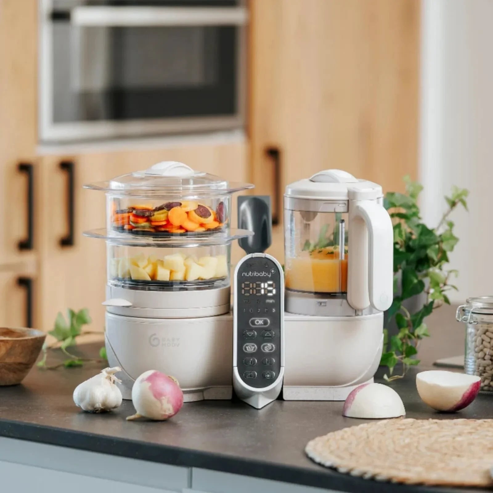 Babymoov Nutribaby (+) 6 - in - 1 Baby Food Maker - Mineral - mezetto ebebek ebebek