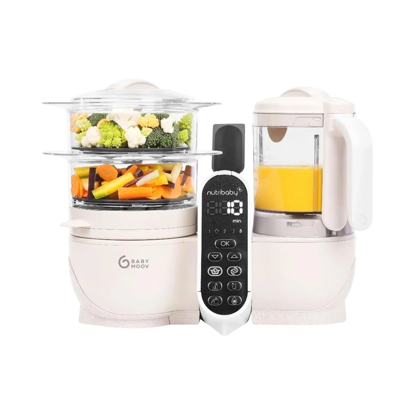 Babymoov Nutribaby (+) 6 - in - 1 Baby Food Maker - Mineral - mezetto ebebek ebebek
