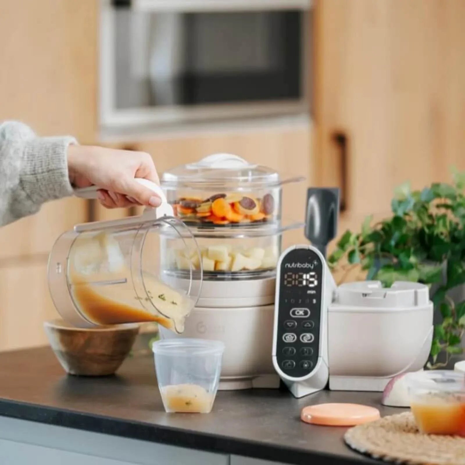 Babymoov Nutribaby (+) 6 - in - 1 Baby Food Maker - Mineral - mezetto ebebek ebebek