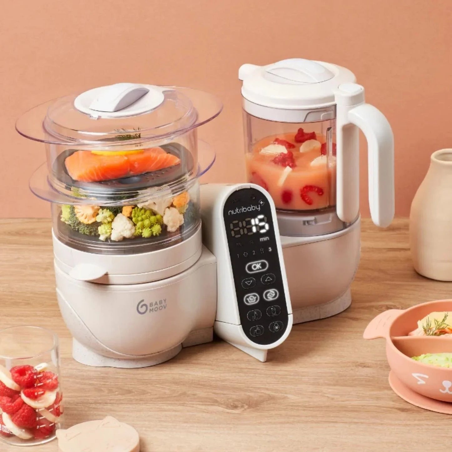Babymoov Nutribaby (+) 6 - in - 1 Baby Food Maker - Mineral - mezetto ebebek ebebek