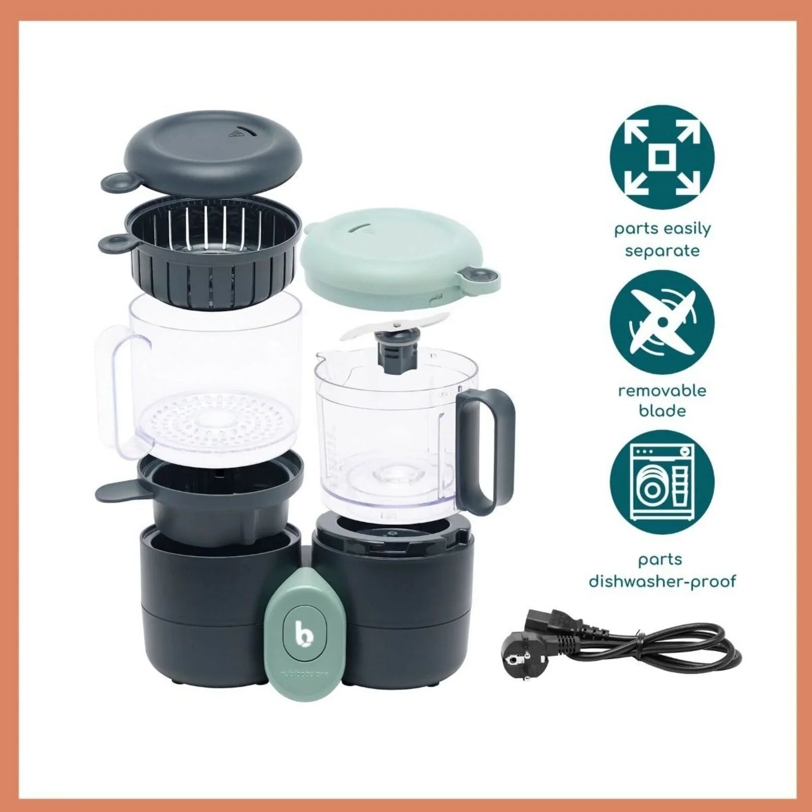 Babymoov Nutribaby One 4 - in - 1 Food Prep Machine - mezetto ebebek ebebek