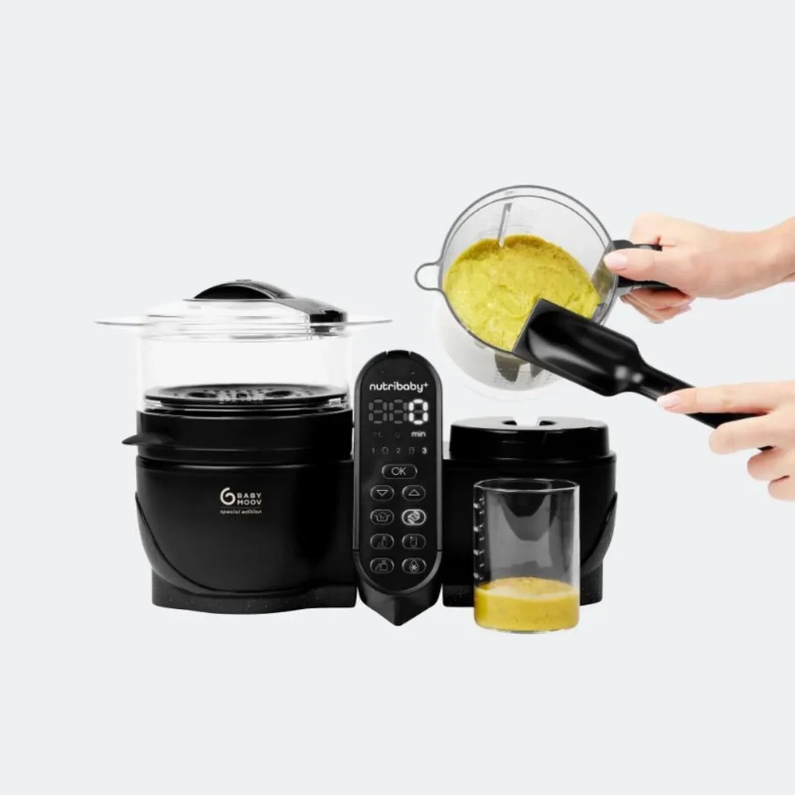 Babymoov Nutribaby (+) XL 6 - in - 1 Baby Food Maker - Black Edition - mezetto ebebek ebebek