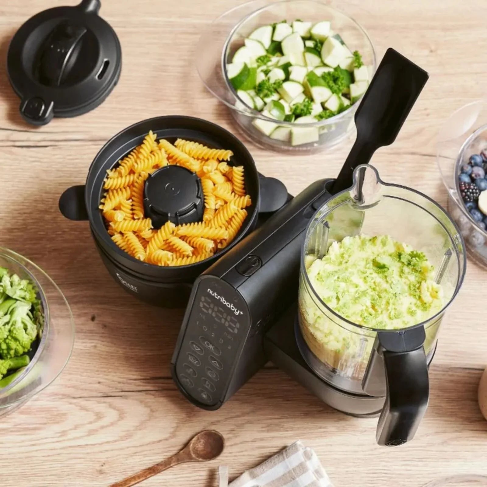 Babymoov Nutribaby (+) XL 6 - in - 1 Baby Food Maker - Black Edition - mezetto ebebek ebebek