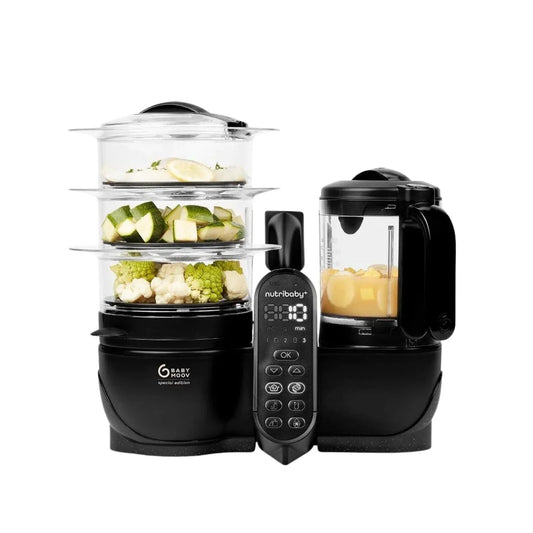 Babymoov Nutribaby (+) XL 6 - in - 1 Baby Food Maker - Black Edition - mezetto ebebek ebebek