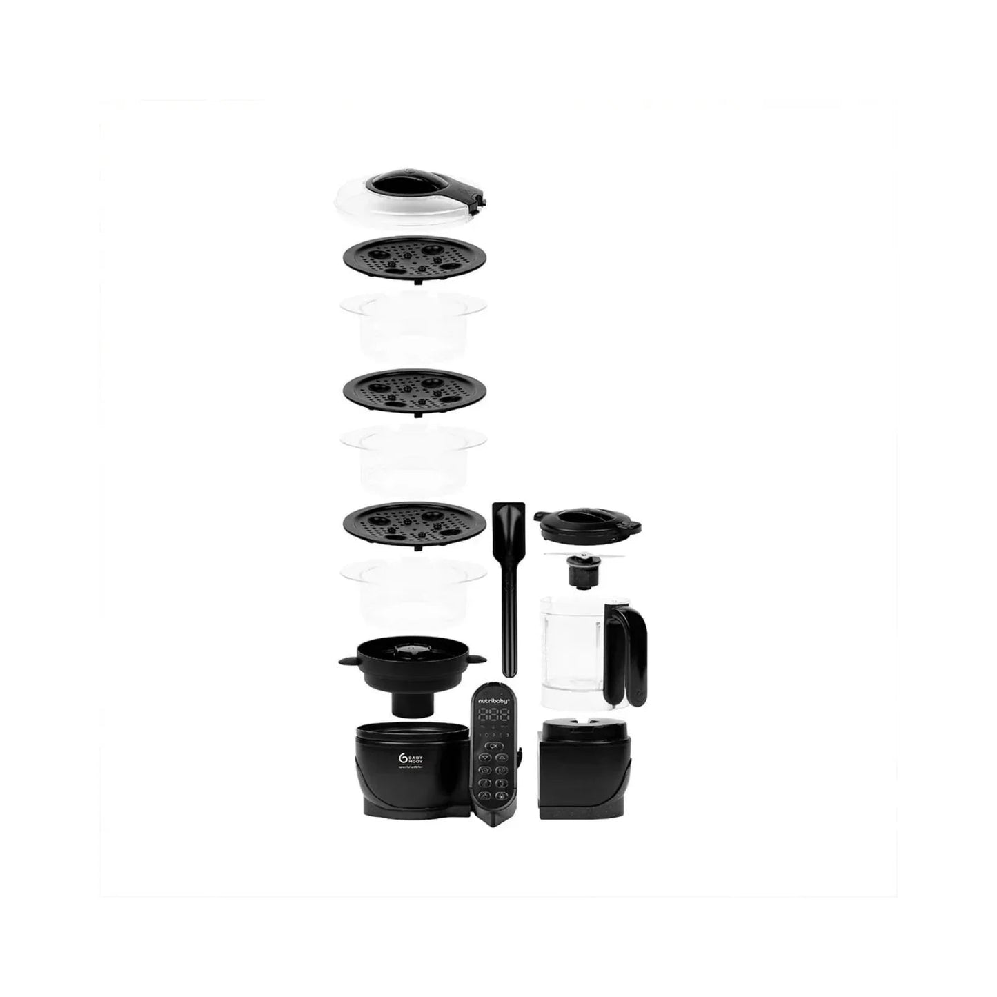 Babymoov Nutribaby (+) XL 6 - in - 1 Baby Food Maker - Black Edition - mezetto ebebek ebebek