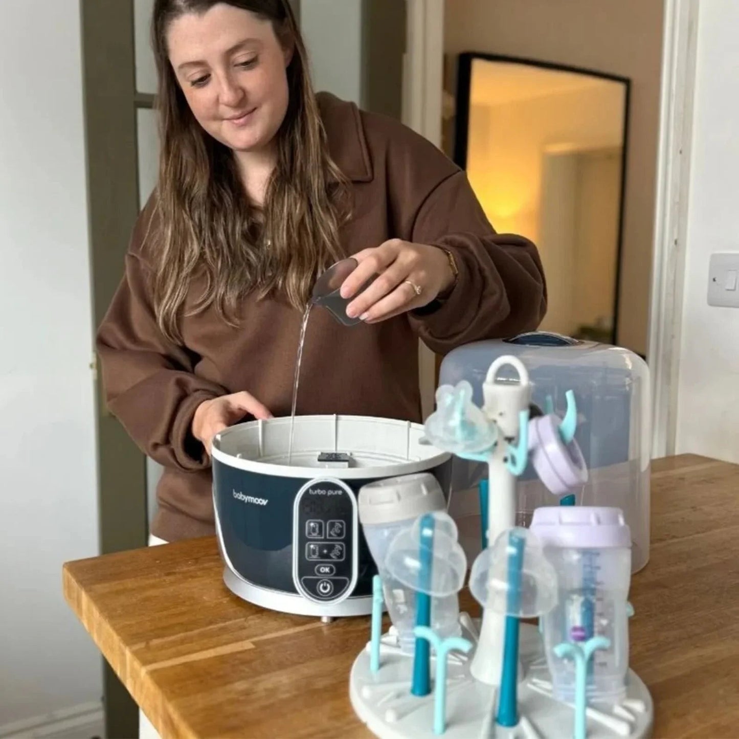 Babymoov Turbo Pure 3 - in - 1 Steriliser & Dryer & Purified Bottle Storage - mezetto ebebek ebebek