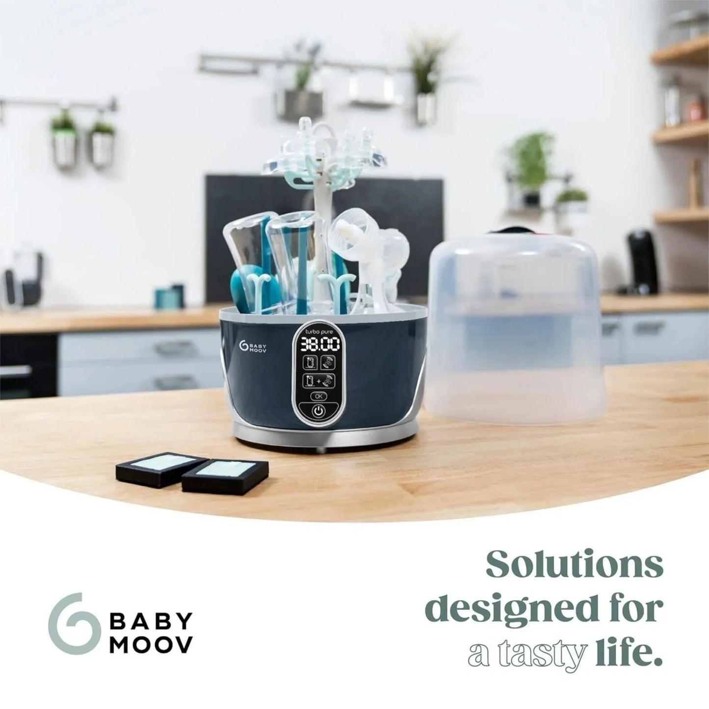 Babymoov Turbo Pure 3 - in - 1 Steriliser & Dryer & Purified Bottle Storage - mezetto ebebek ebebek