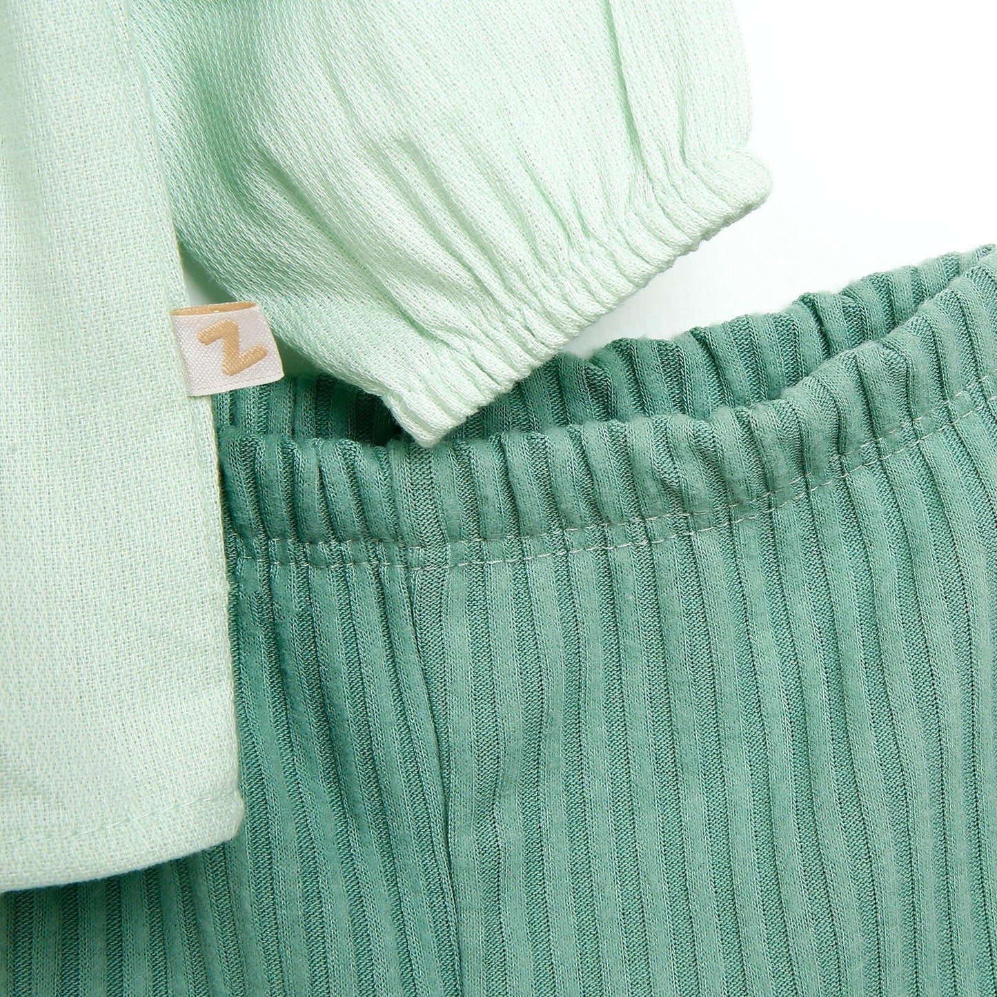 BabyZ Blouse - Tights - Light Green - mezetto ebebek ebebek