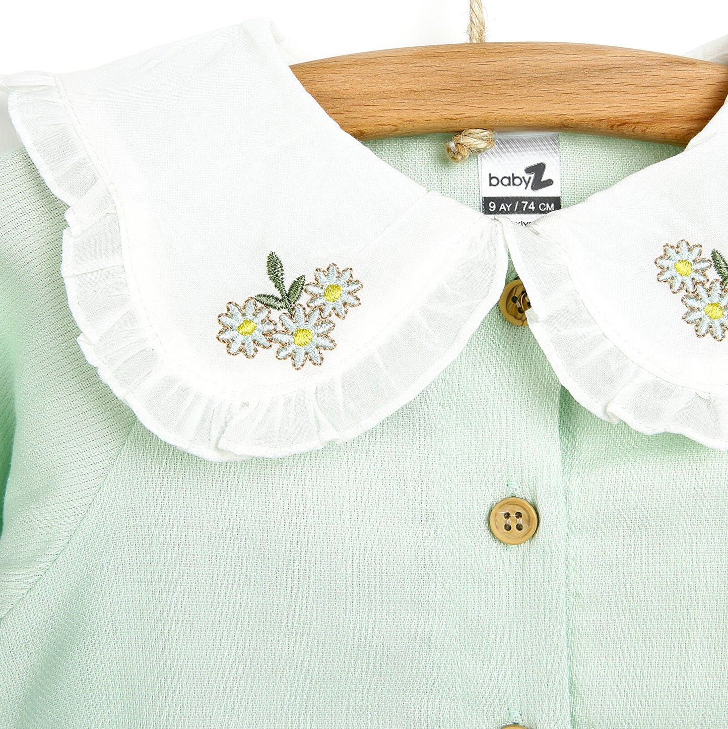 BabyZ Blouse - Tights - Light Green - mezetto ebebek ebebek