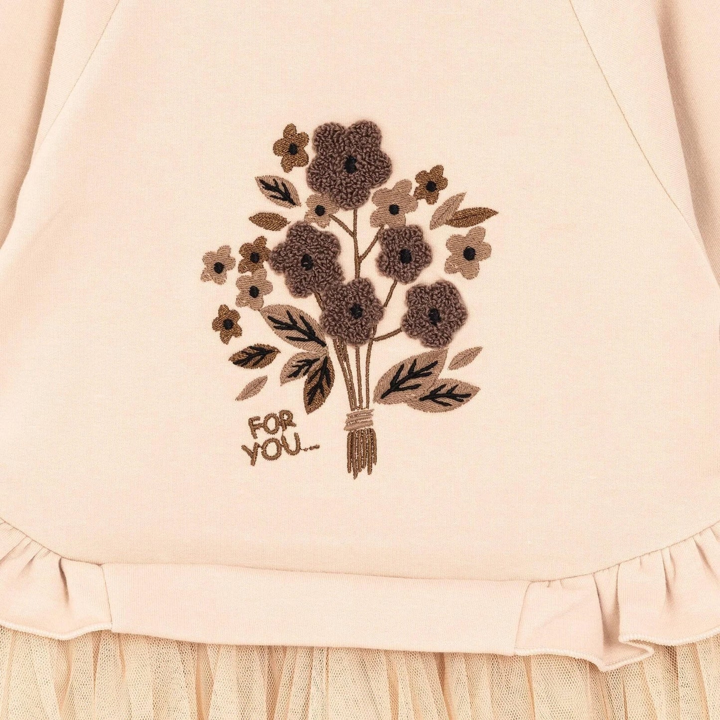 BabyZ Pretty Girl Girl Sweatshirt - Beige - mezetto ebebek ebebek