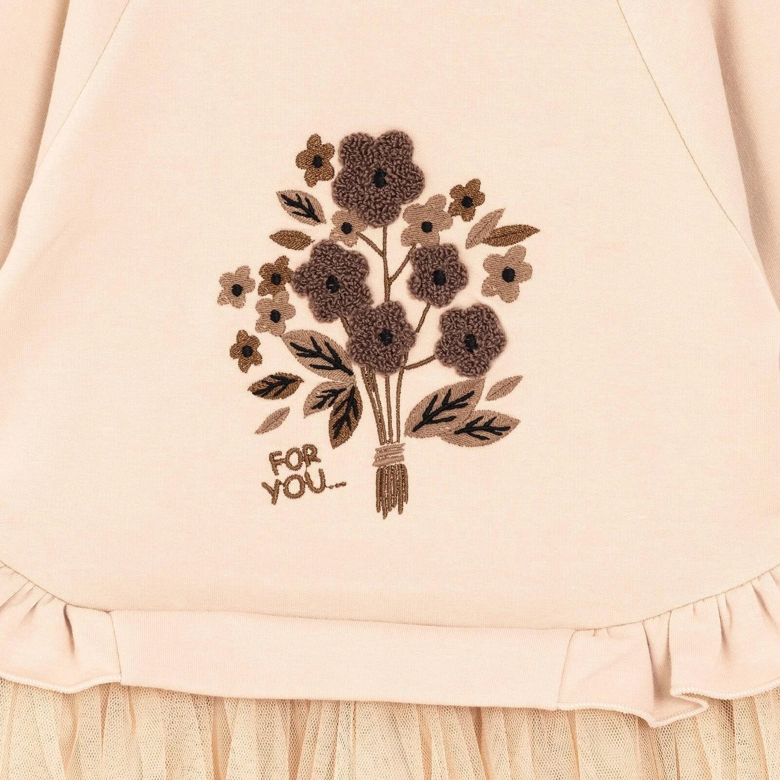 BabyZ Pretty Girl Girl Sweatshirt - Beige - mezetto ebebek ebebek