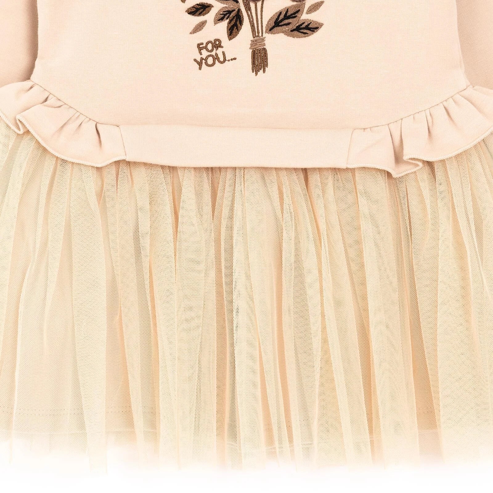 BabyZ Pretty Girl Girl Sweatshirt - Beige - mezetto ebebek ebebek