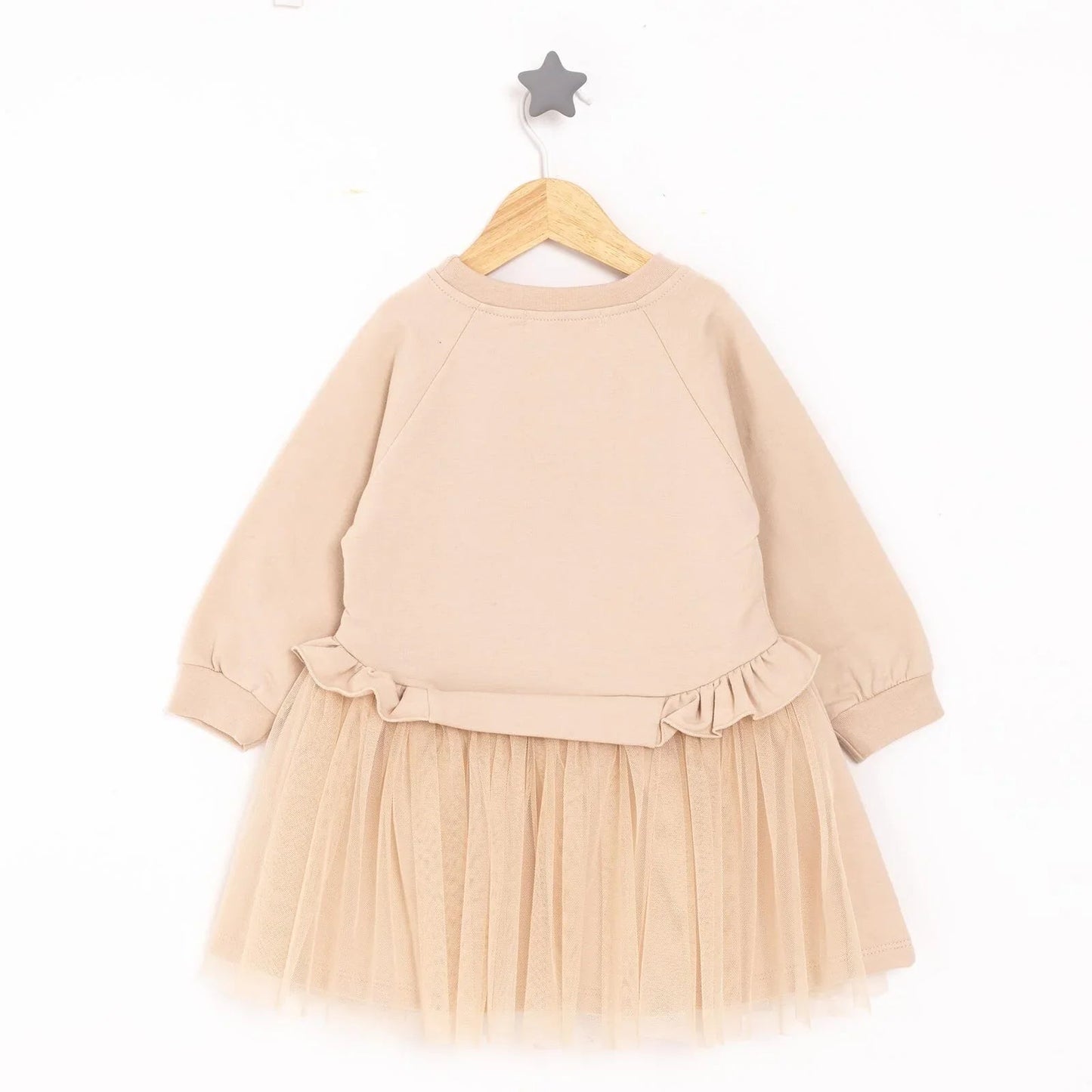 BabyZ Pretty Girl Girl Sweatshirt - Beige - mezetto ebebek ebebek
