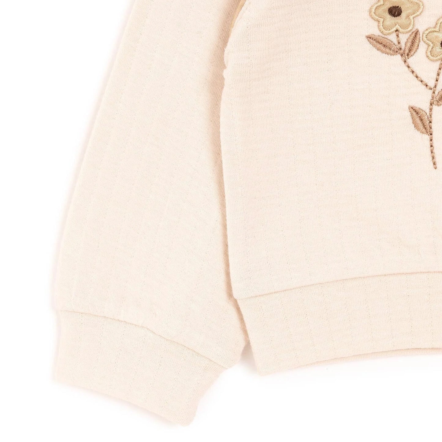 BabyZ Pretty Girl Girl Sweatshirt - Pants - Beige - mezetto ebebek ebebek