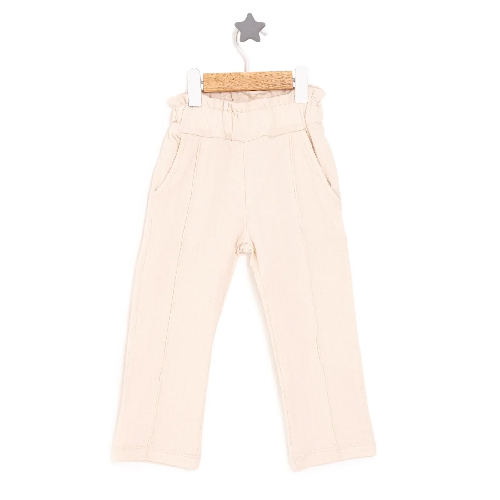 BabyZ Pretty Girl Girl Sweatshirt - Pants - Beige - mezetto ebebek ebebek