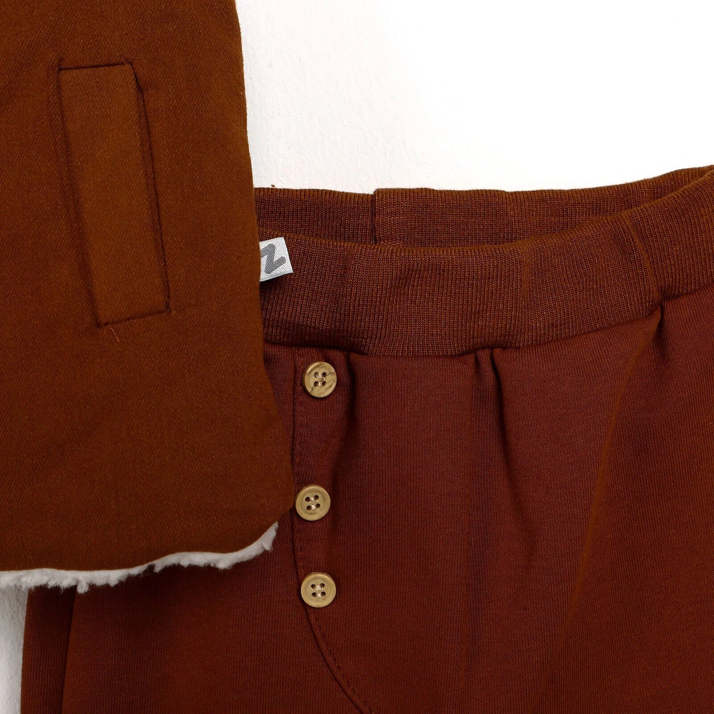 BabyZ Sweatshirt - Vest - Bottom - Brown - mezetto ebebek ebebek