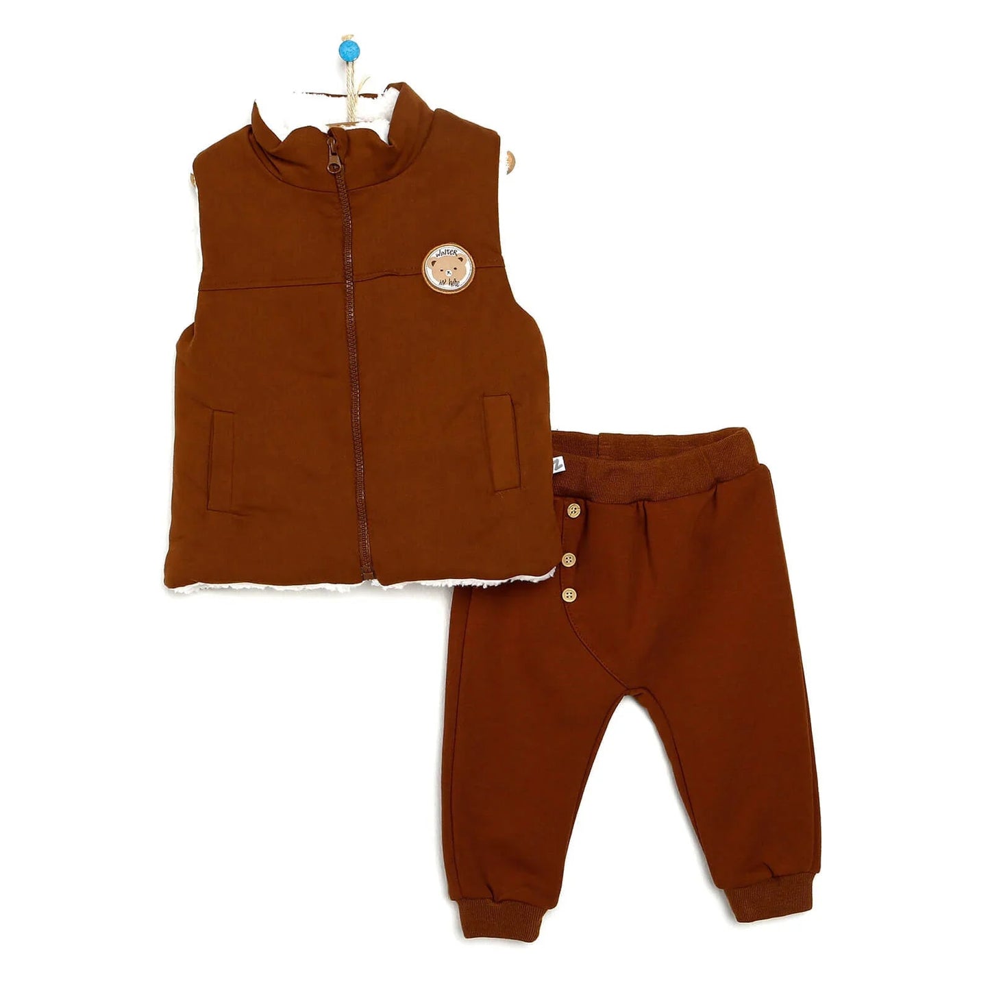 BabyZ Sweatshirt - Vest - Bottom - Brown - mezetto ebebek ebebek