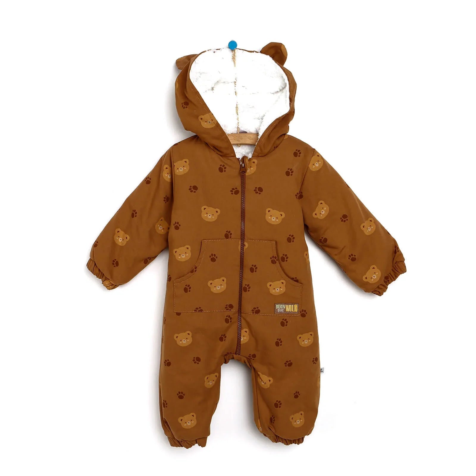 BabyZ Welsoft Jumpsuit - Brown - mezetto ebebek ebebek