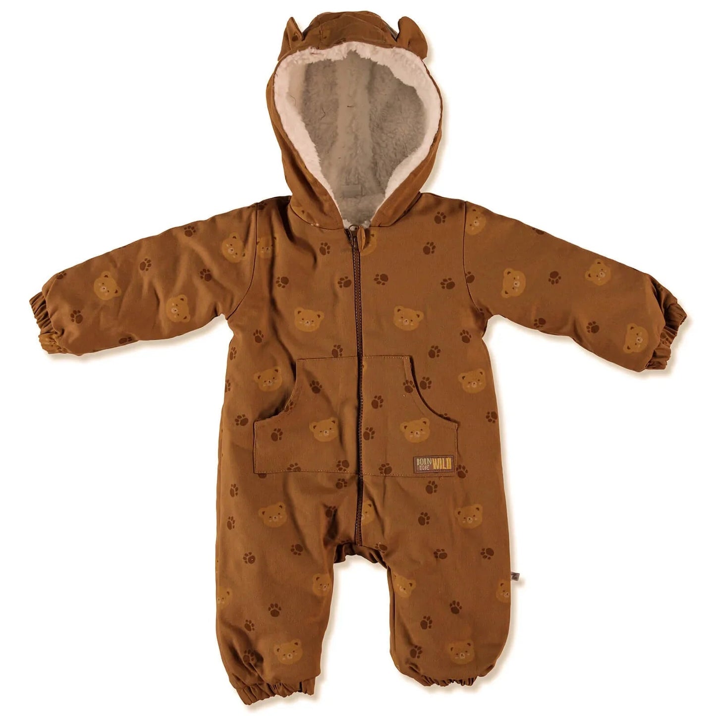 BabyZ Welsoft Jumpsuit - Brown - mezetto ebebek ebebek