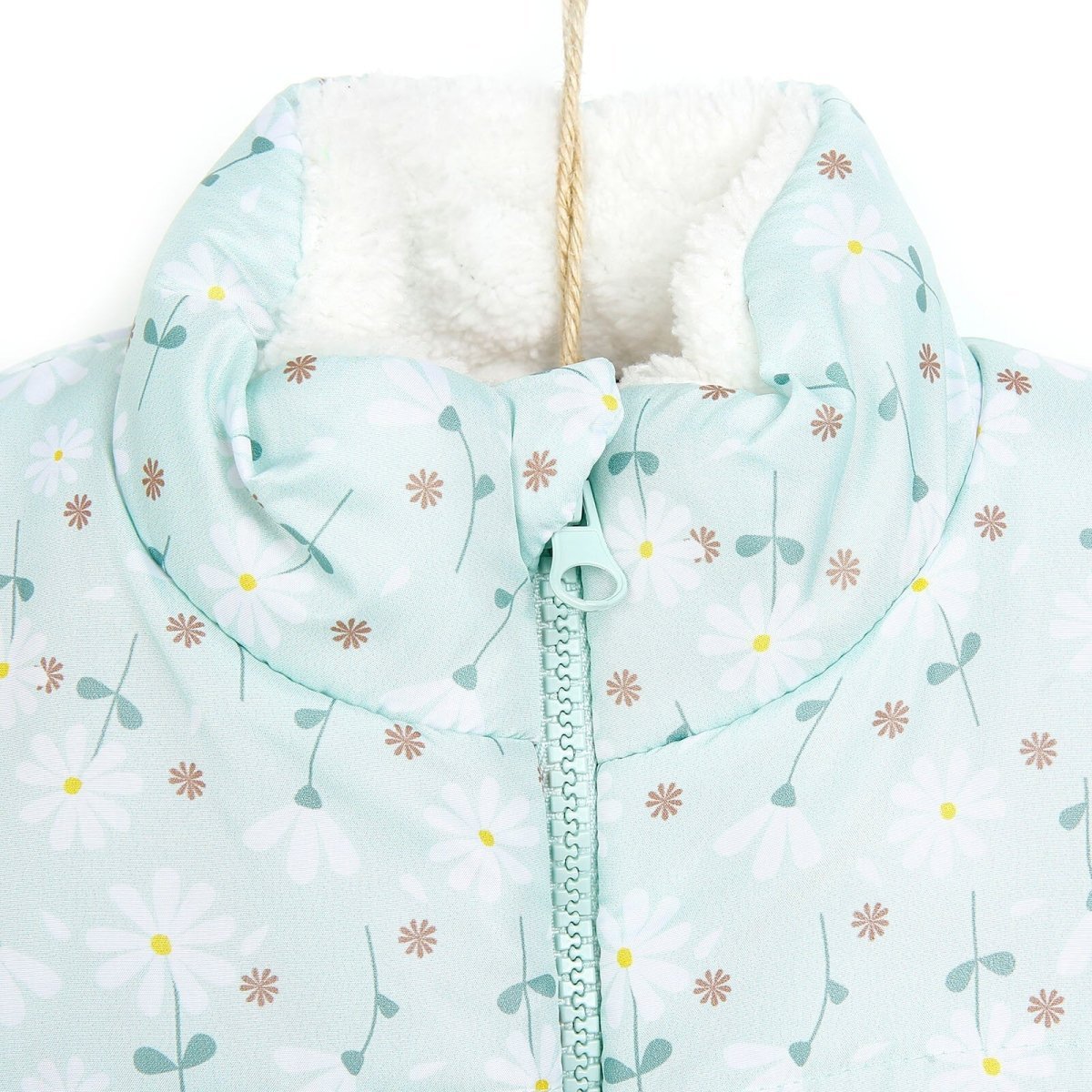 BabyZ Winter Girl Daisy Inflatable Vest - Light Green - mezetto ebebek ebebek