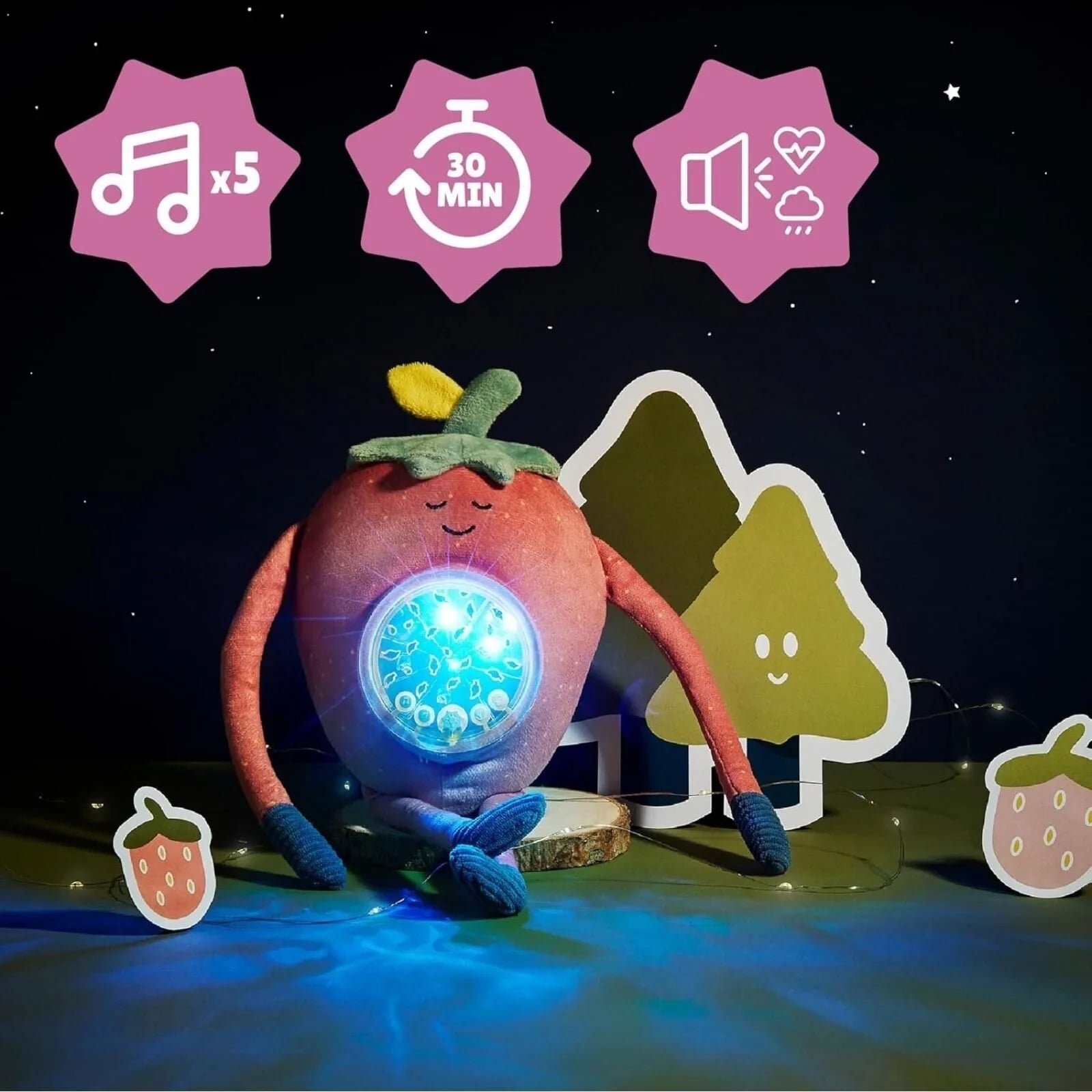 Badabulle Barnaby Plush Projection Night Light - mezetto ebebek ebebek
