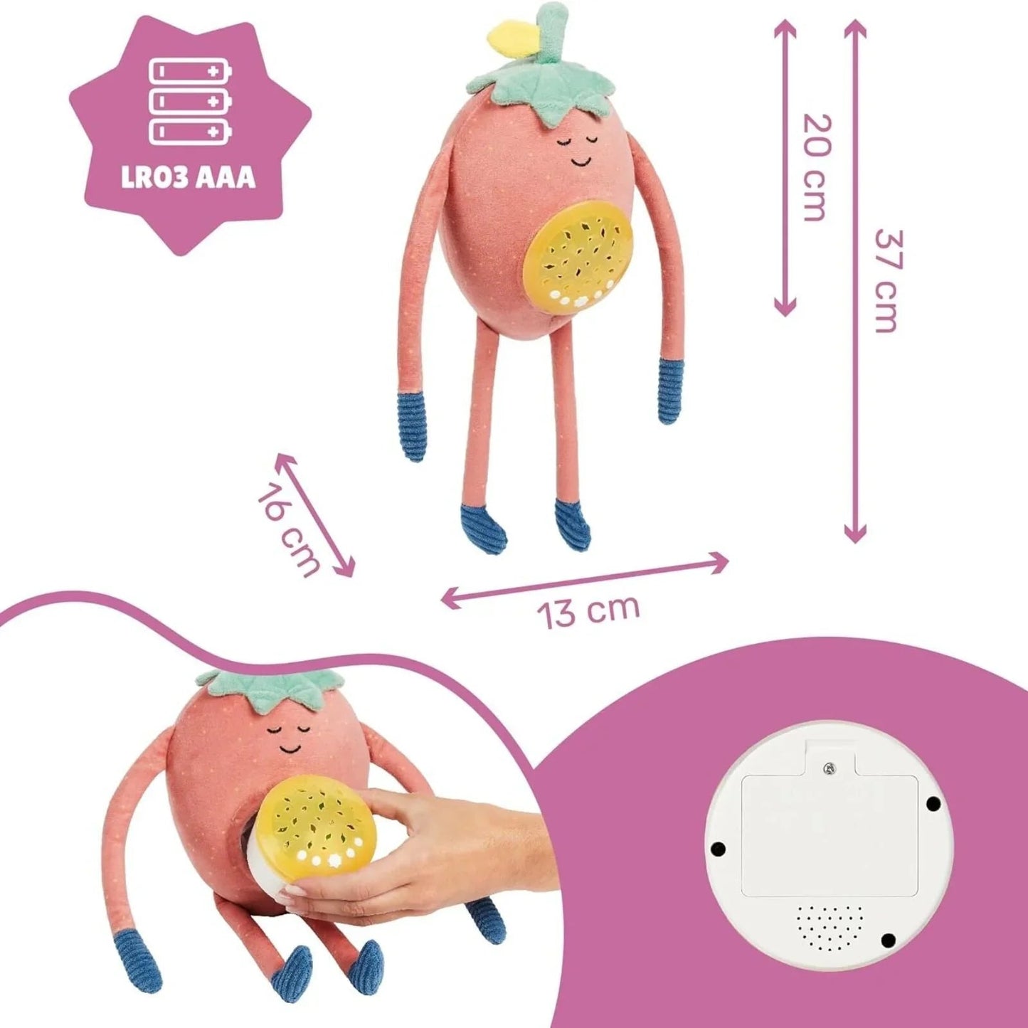 Badabulle Barnaby Plush Projection Night Light - mezetto ebebek ebebek