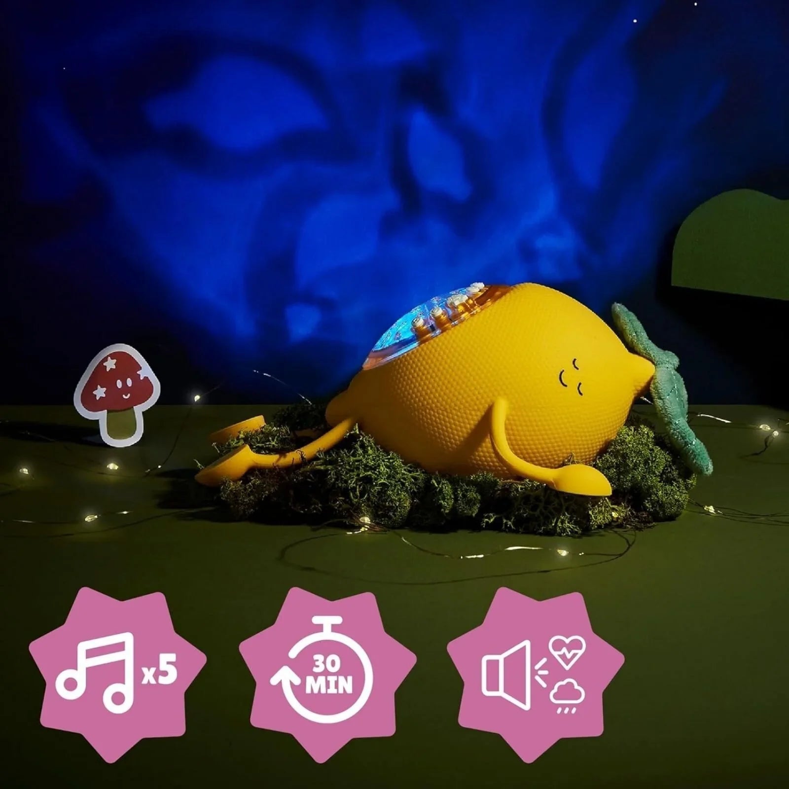 Badabulle Basil Silicone Projection Night Light - mezetto ebebek ebebek