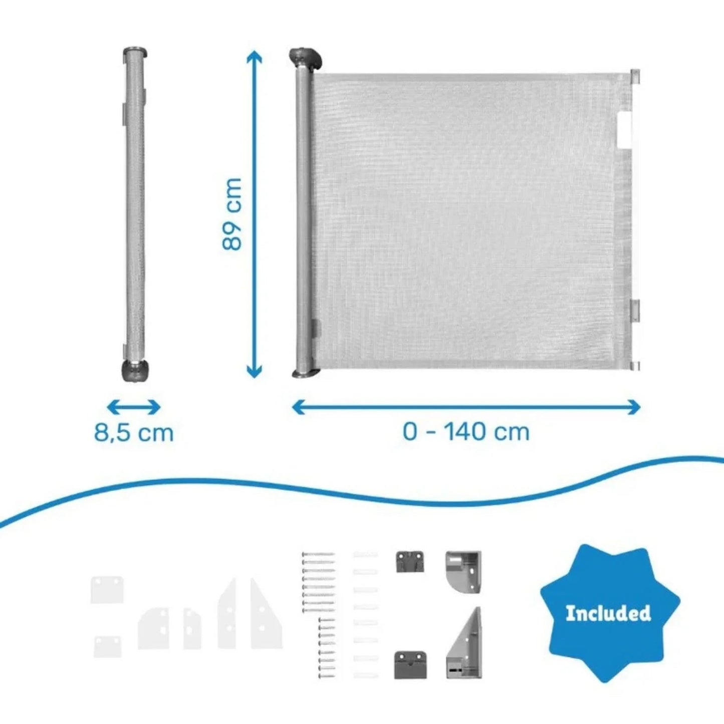 Badabulle Retractable Safety Gate - mezetto ebebek ebebek