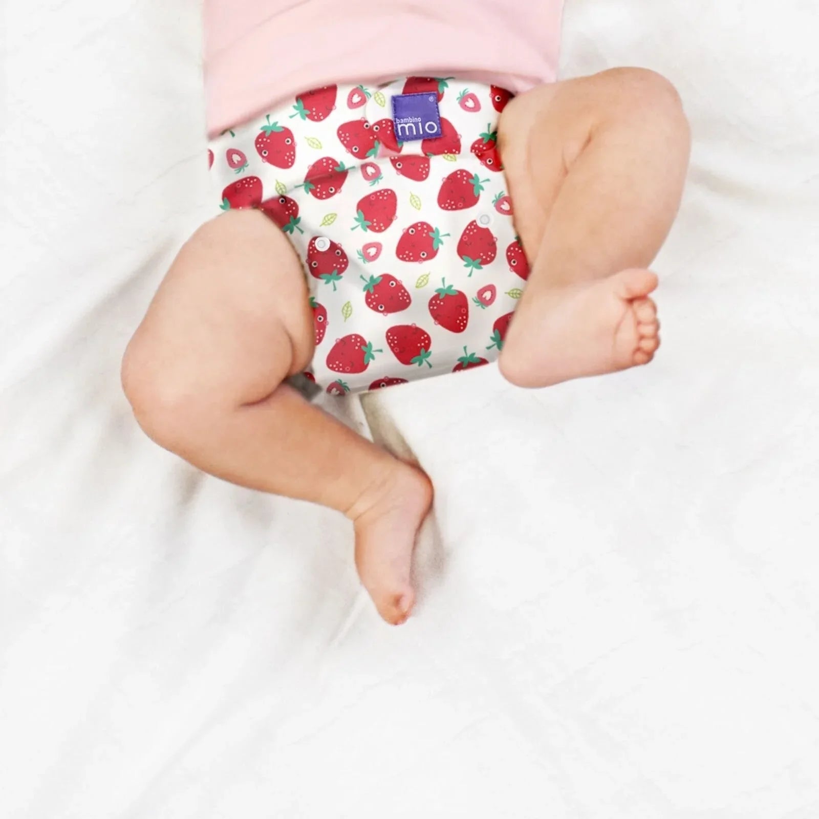 Bambino Mio - Miosolo All - in - One Reusable Nappy - Strawberry Cream - mezetto ebebek ebebek
