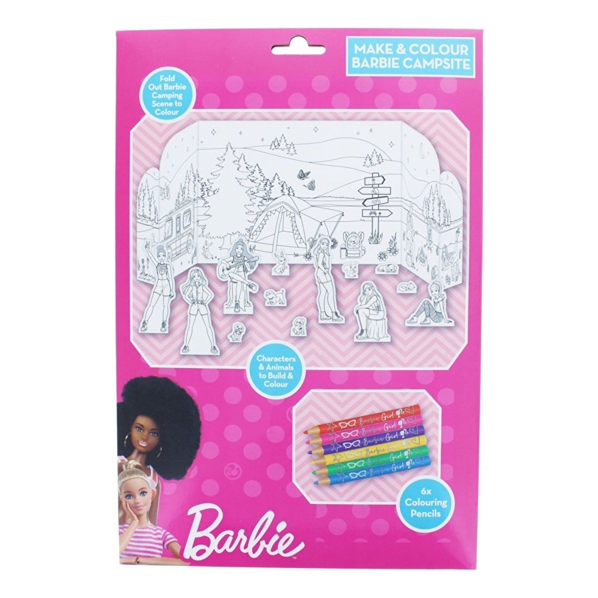 Barbie A4 Make & Colour Barbie Camping set - mezetto ebebek ebebek
