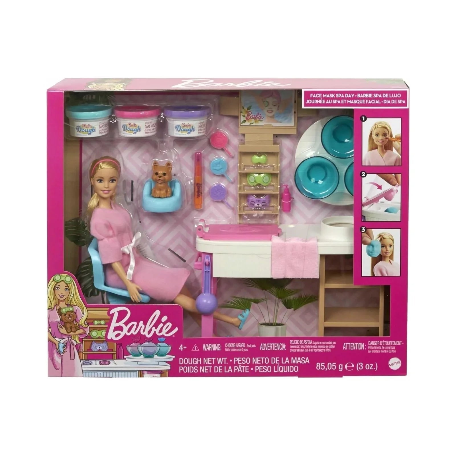 Barbie Face Mask Spa Day Playset - mezetto ebebek ebebek
