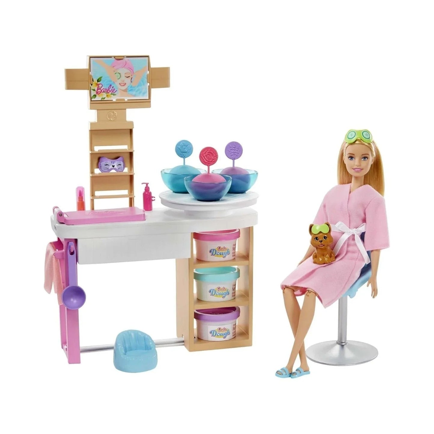 Barbie Face Mask Spa Day Playset - mezetto ebebek ebebek