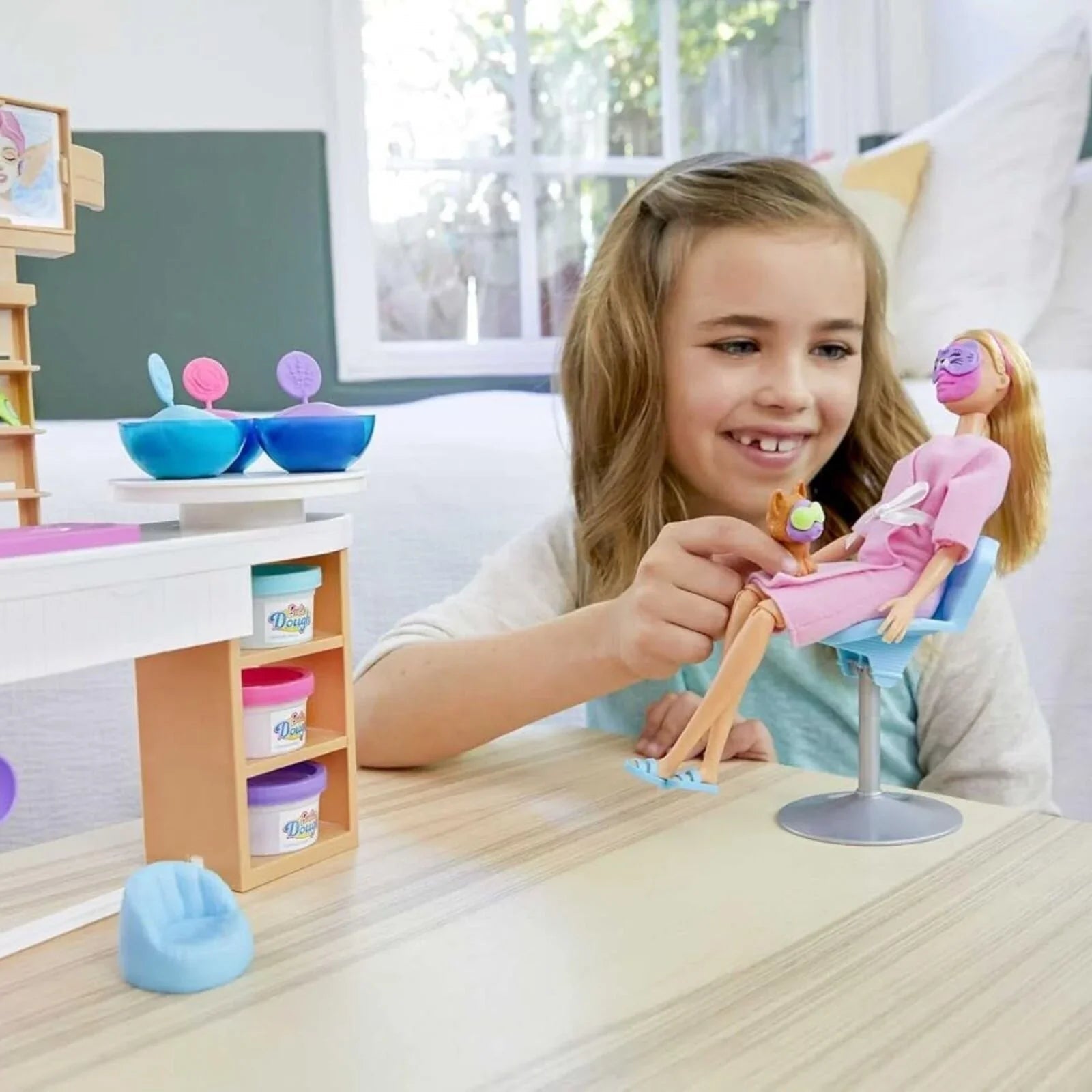 Barbie Face Mask Spa Day Playset - mezetto ebebek ebebek