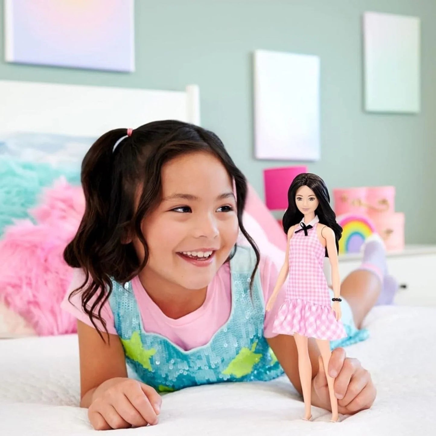 Barbie Fashionista Quick Curl Doll - mezetto ebebek ebebek