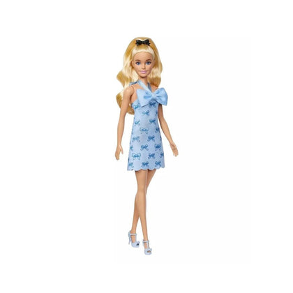 Barbie Fashionistas Doll 237 with Blue Bows Dress - mezetto ebebek ebebek