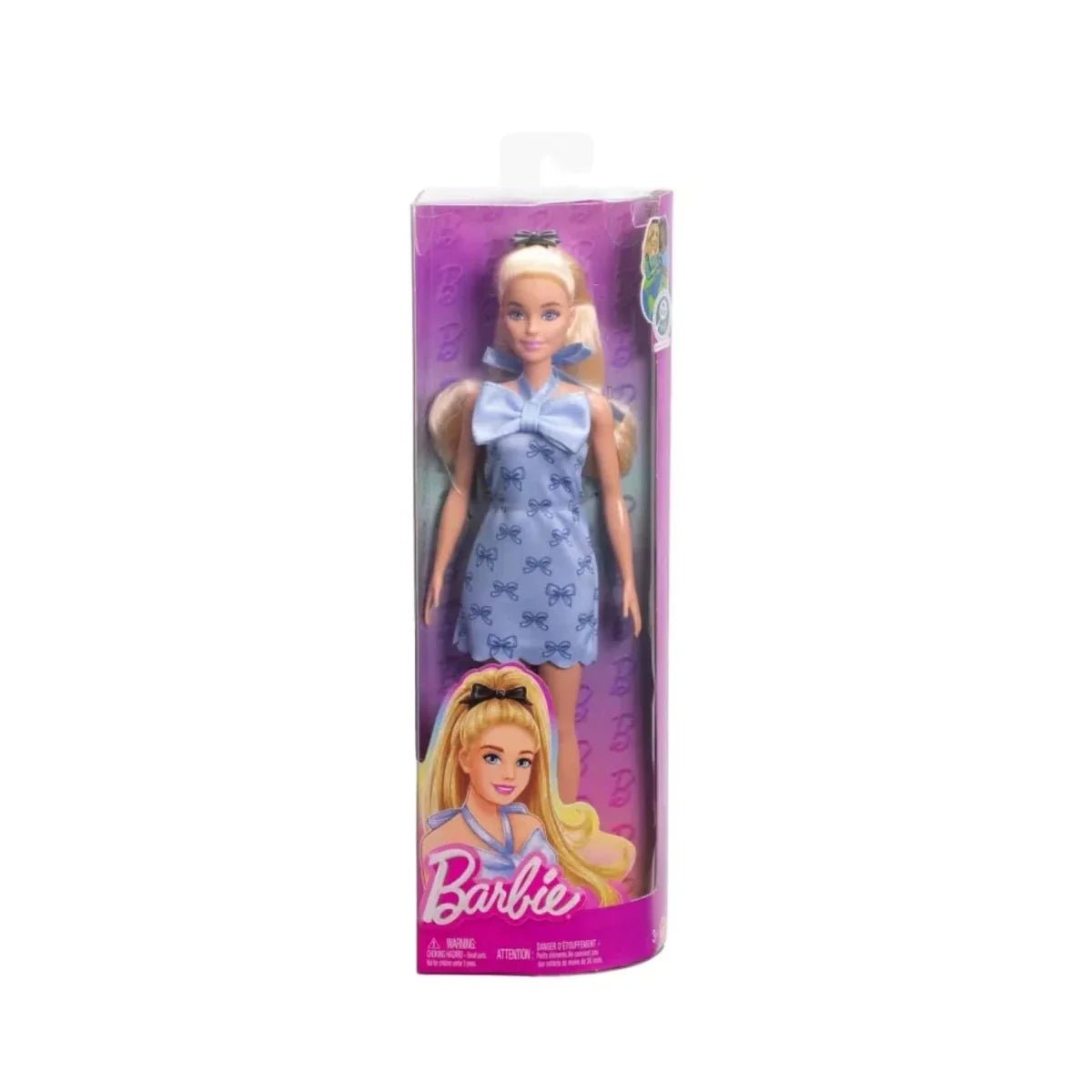 Barbie Fashionistas Doll 237 with Blue Bows Dress - mezetto ebebek ebebek