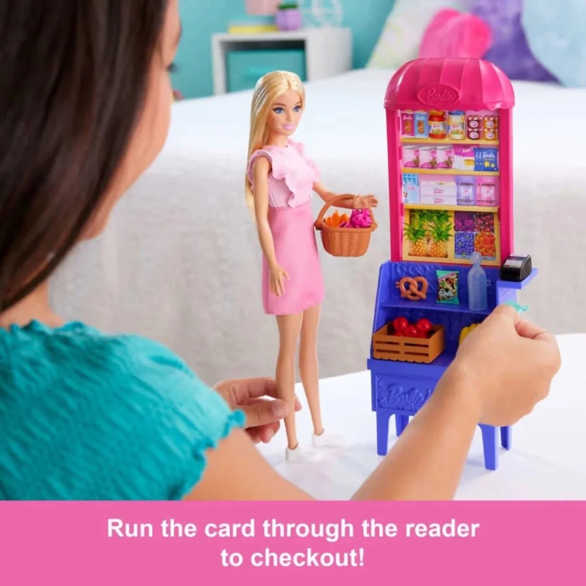 Barbie Malibu Shopping at the Market Playset & Doll - mezetto ebebek ebebek