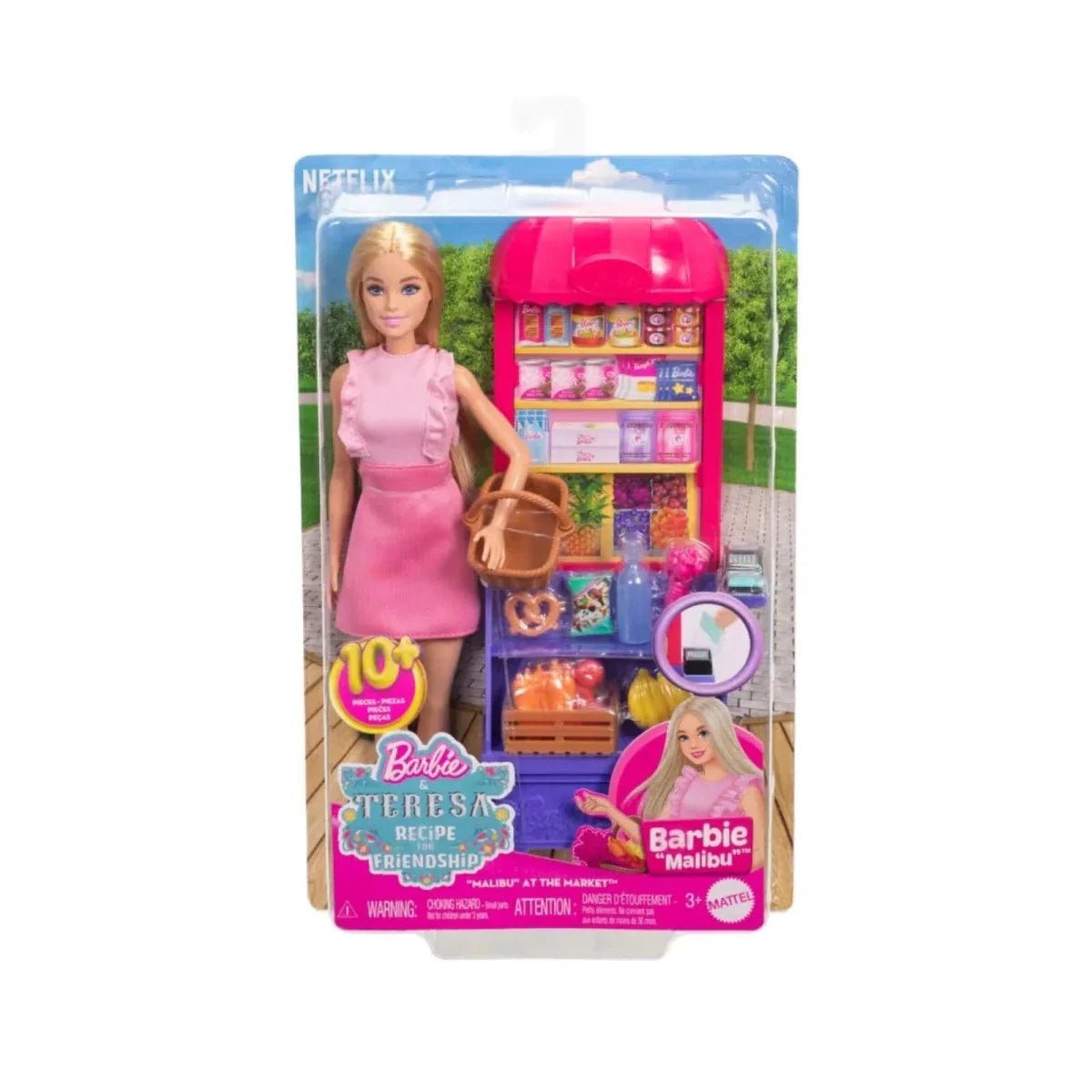 Barbie Malibu Shopping at the Market Playset & Doll - mezetto ebebek ebebek